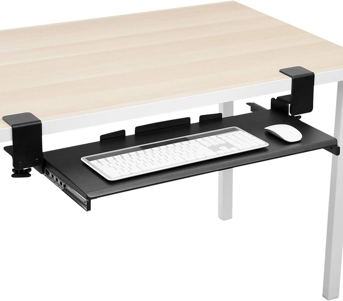 Mount-It! Clamp-On Under Desk Keyboard Tray, No-Drill, Fits Desks to 2.2 in
