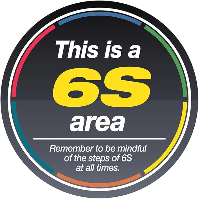6S Area - Floor Sign 16" x 16" - Permanent