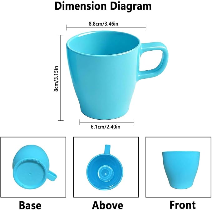 10 oz Coffee Cups Eco-Friendly, Shatter-Resistant Mug