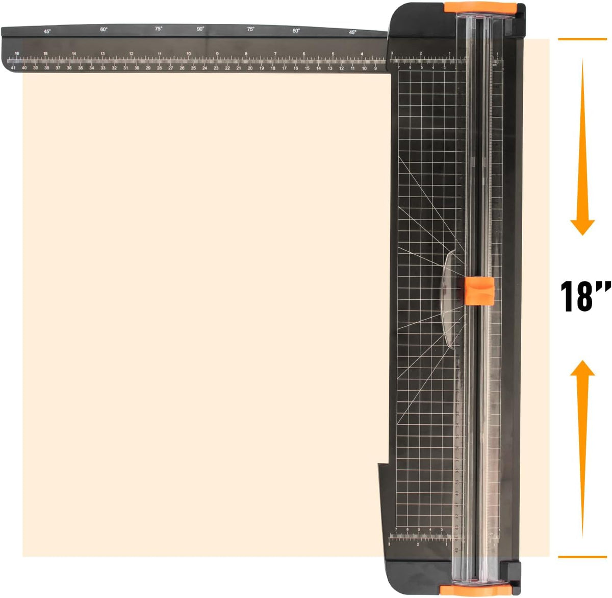 ZEQUAN 18-Inch Paper Trimmer, Slider Cutter, 1 Blade, Cardstock Crafts