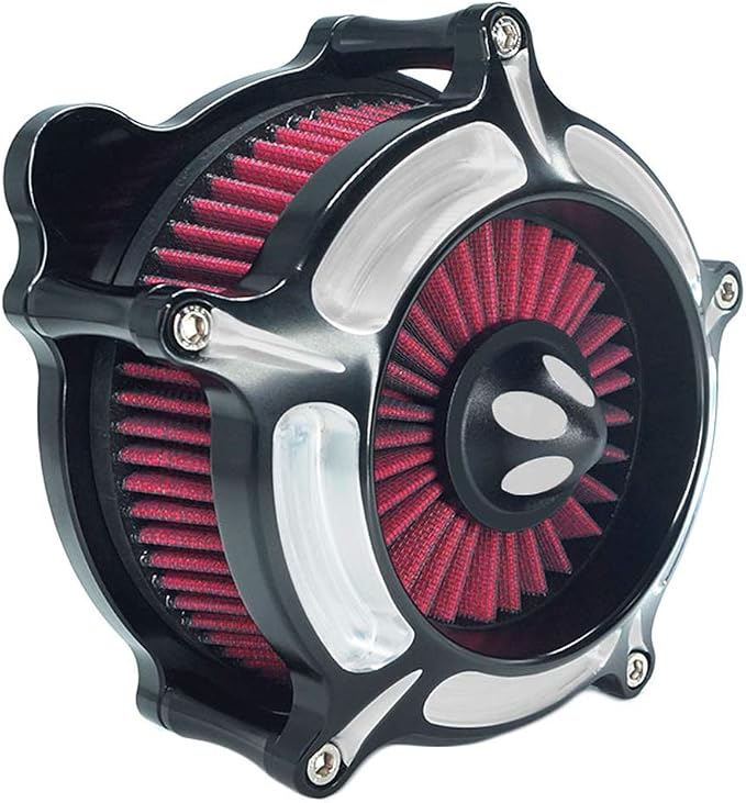 Air Filter Intake Motorcycle Turbine Cleaner Kit Cnc Cut Chrome