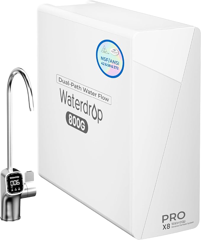 Waterdrop X8-PRO Reverse Osmosis Water Filter, NSF/ANSI 42&58&372 Certified