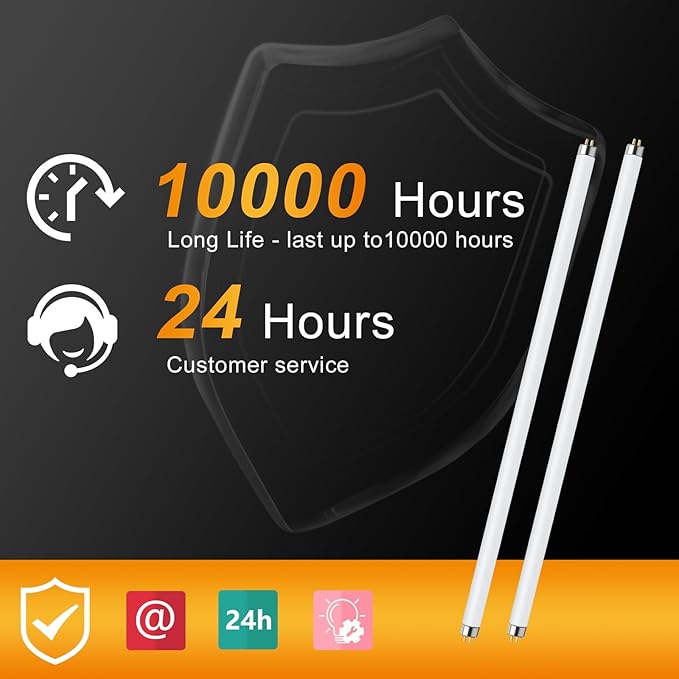 LUCKY HERP T8 18W UVB 10.0 Reptile Light, UVA UVB Reptile Light Bulb 2 Pack, Fluorescent Lamp for Reptiles Amphibians Lizards Chameleons