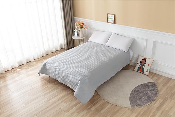 GIBZ Waterproof Dog Bed Cover Anti Slip Pet Furniture Protector Washable Blanket Large Soft Quilted Mat, Dark Grey, 170x210cm