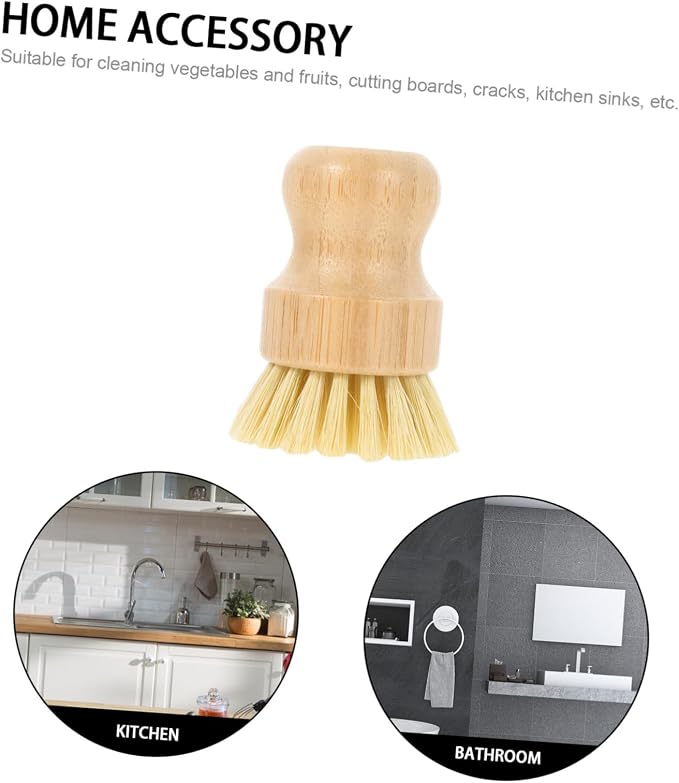 Multi-Function Pot Brush Natural Vegetable Scrubber