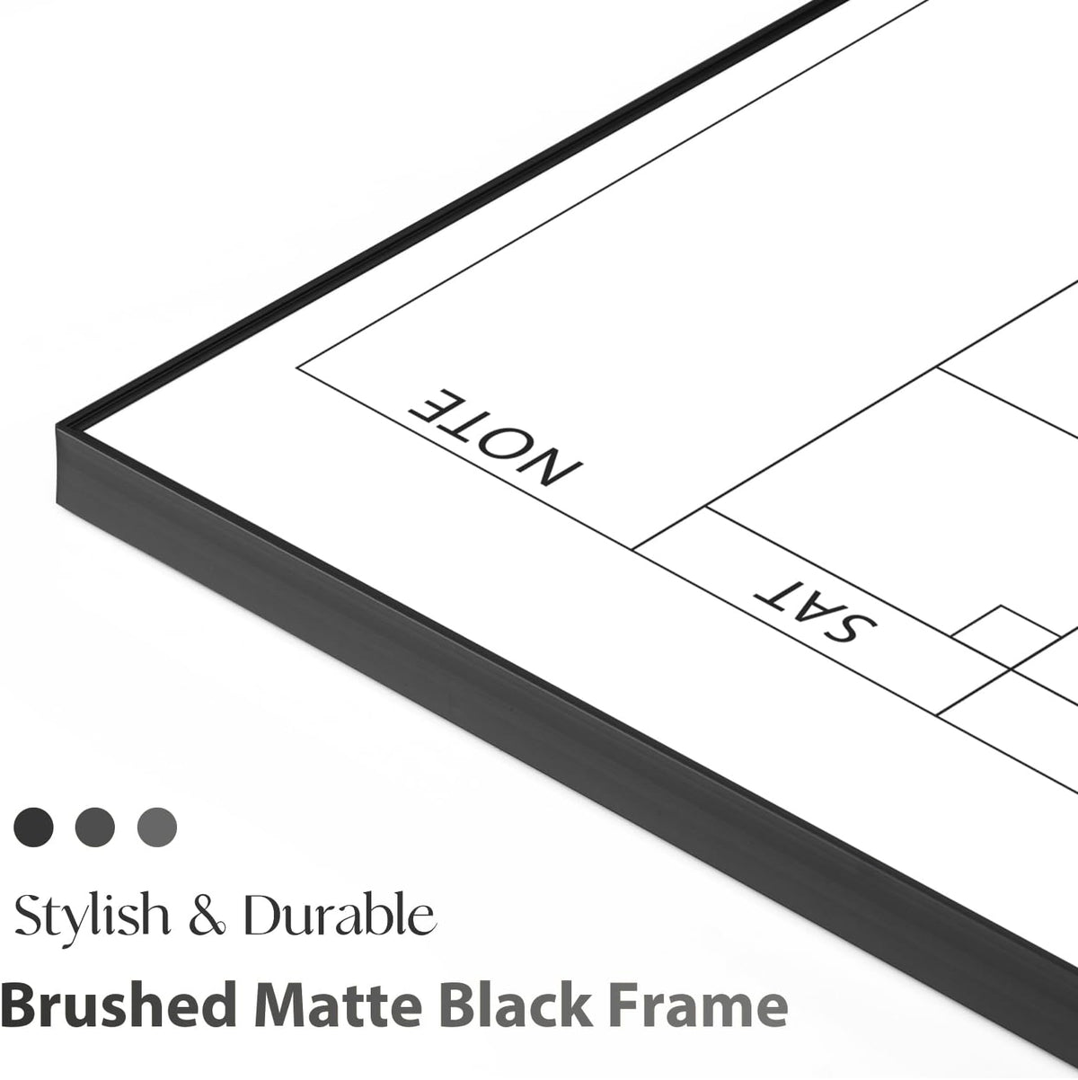 ARCOBIS Dry Erase Calendar with Cork Board for Wall