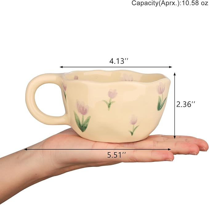VanEnjoy Ceramic Cup, Cute Coffee Mug, Strawberry Mug, Aesthetic Coffee Mug