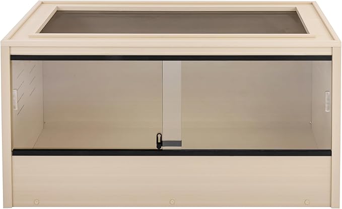 New Age Pet ECOFLEX Medium Reptile Enclosure with Matching Cabinet Stand Set in Maple