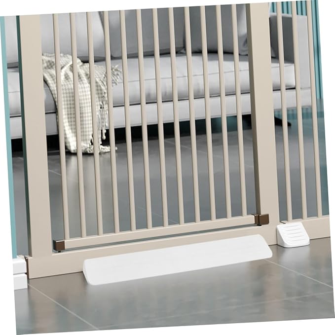 Threshold Ramp for Gate Doorway Height Transition Strip and Guardrail Holder for Pets White Safety Ramp for Easy Access and Protection