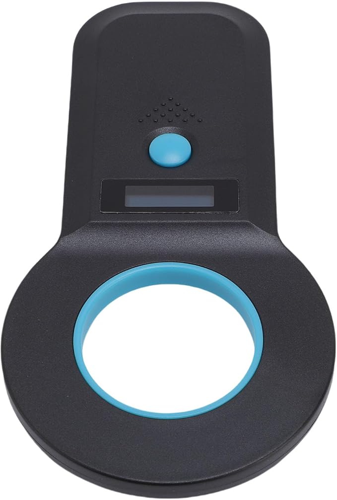 Pet Microchip Scanner, 15 Digits Animal Chip ID Scanner, EMID Microchip Reader with FDX B ISO11784 85 Support, Ideal for Dogs, Cats, Pigs & Animal Identification (Black)