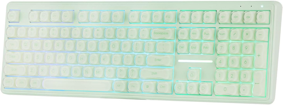 MechLands M108 100% Full Size Silent Office Keyboard with Number Pad