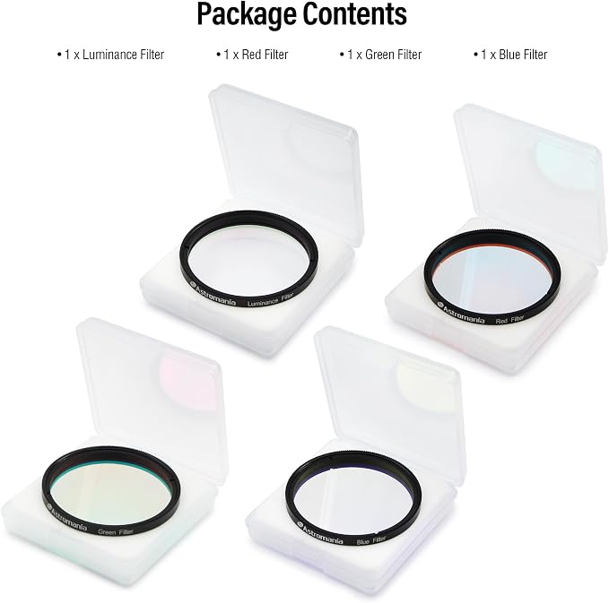 Astromania Deluxe Telescope LRGB 2 Inch Filter Set