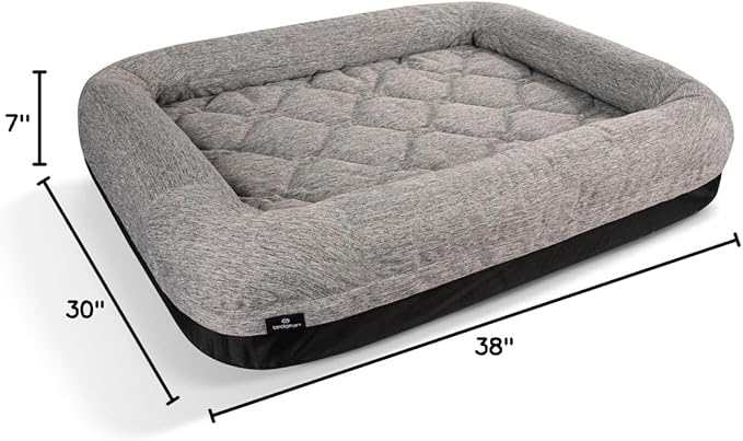 Bedgear Performance Dog Bed - Medium/Large - Durable Pet Bed with Washable Cover - Removable Pad for Travel