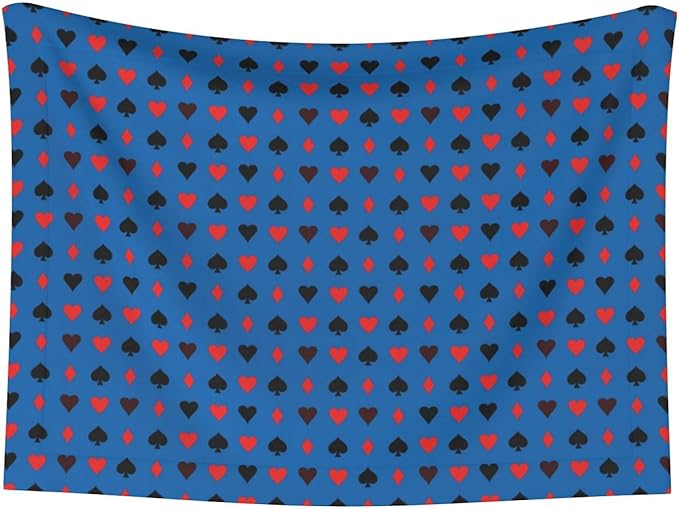 Dog and Cat Blanket in One, Poker Playing Cards, Double Sided Plush Throw with Raised Dot Pattern on One Side and Flat Velvet on Other for Variety