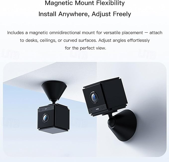 Aquarium Camera,2K HD Terrarium WiFi Pet Camera,140° Wide-Angle,Anti-Glare & Anti-Reflection,Night Vision,Two-Way Audio,AI-Powered Detection,24/7 Recording for Fish Reptiles Window Security Monitoring
