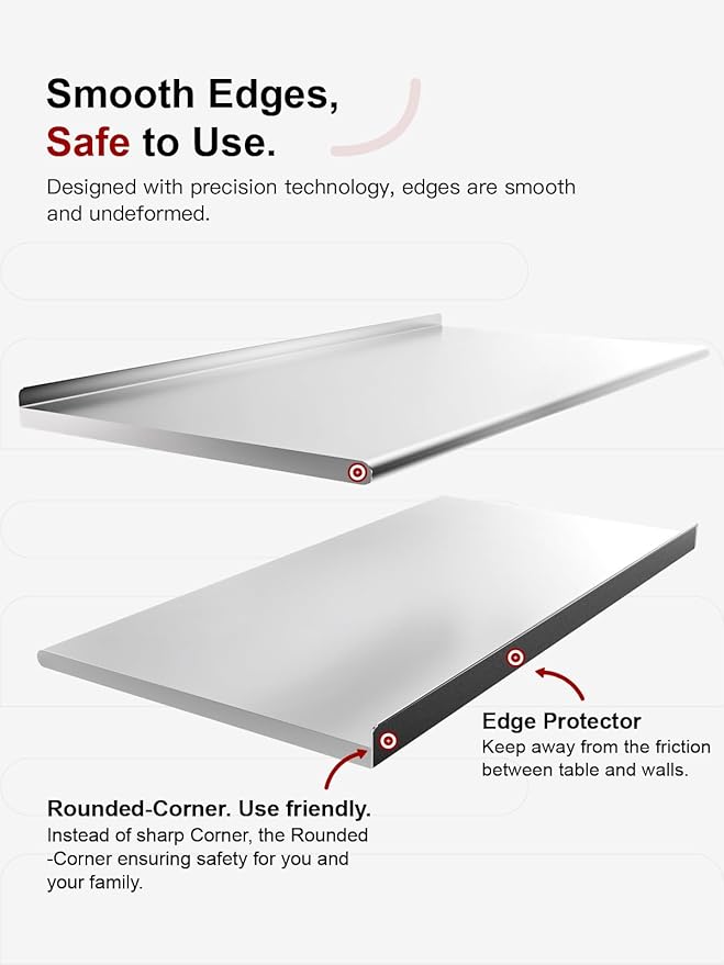 Stainless Steel Prep Table for Work, 24 * 36 Inch, High Load Bearing with Undershelf for Outdoor, Restaurants, Workshops, Kitchens, Garages and Gardens