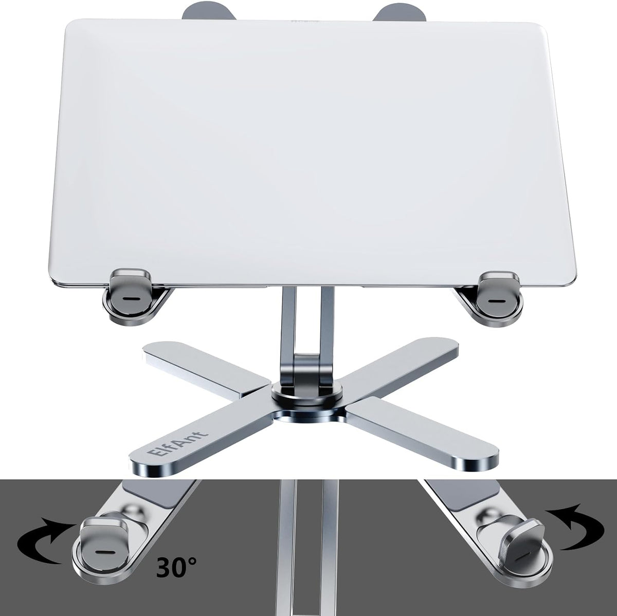 Laptop Stand 360 Degree Rotation Adjustable Portable for 10" - 17" Laptop Tablet