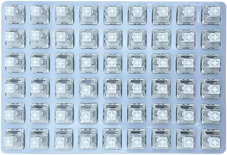 Kailh Box White Switch for Mechanical Gaming Keyboard 3-Pin Plate Mounted/RGB/SMD Waterproof MX Lever Switch (108pcs)
