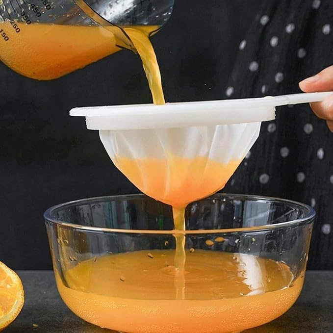 Kitchen Ultra-Fine Nylon Mesh Strainer I Plastic Sieve Fine Mesh Filter Spoon
