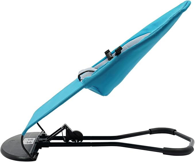Pet Rocking Chair, 3-Level Height Adjustable Small Pet Rocker,Portable Foldable Rocker Bed for Small Dogs and Cats with Washable Cover, 33Lbs Weight Capacity, No Assembly Required (Blue)