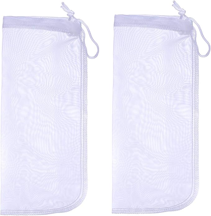 ALEGI Media Filter Bag Aquarium Extra Fine, Reusable 180 Micron Drawstring Mesh