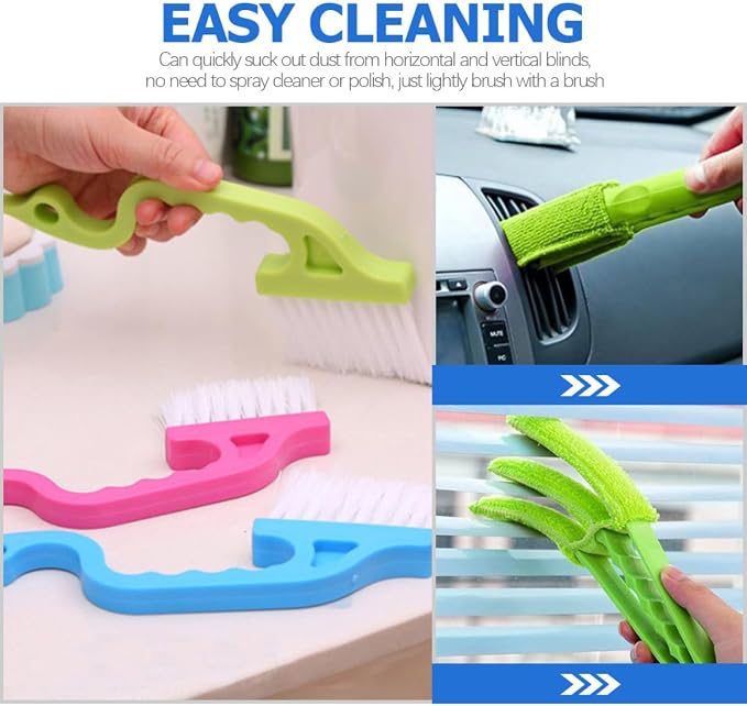 Ciieeo 8pcs Window Groove Cleaning Brush Set
