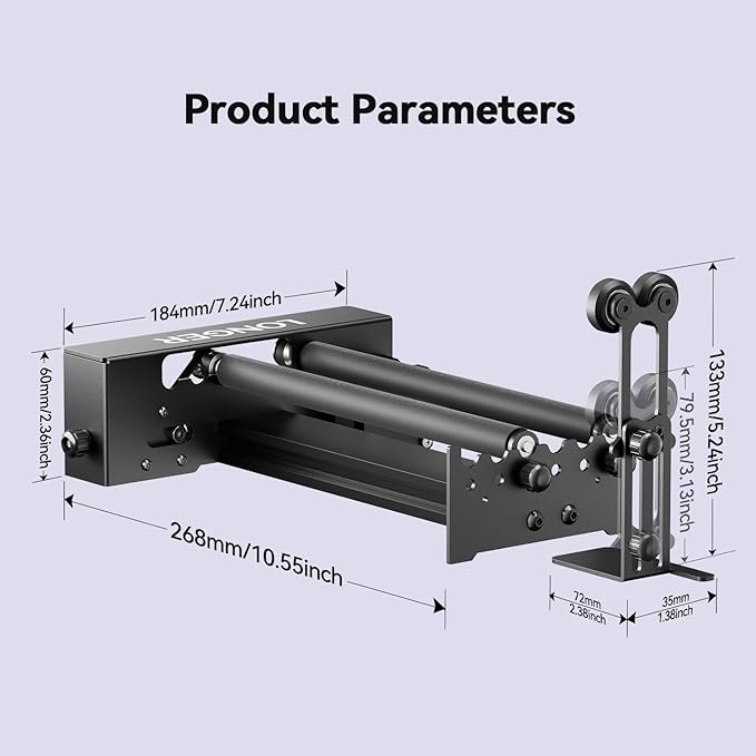 Longer Laser Engraver Rotary Roller