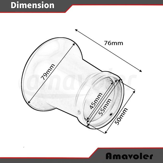 50mm Carburetor Air Filter Trumpet Velocity Stack Funnel CNC Alloy Parts Fit