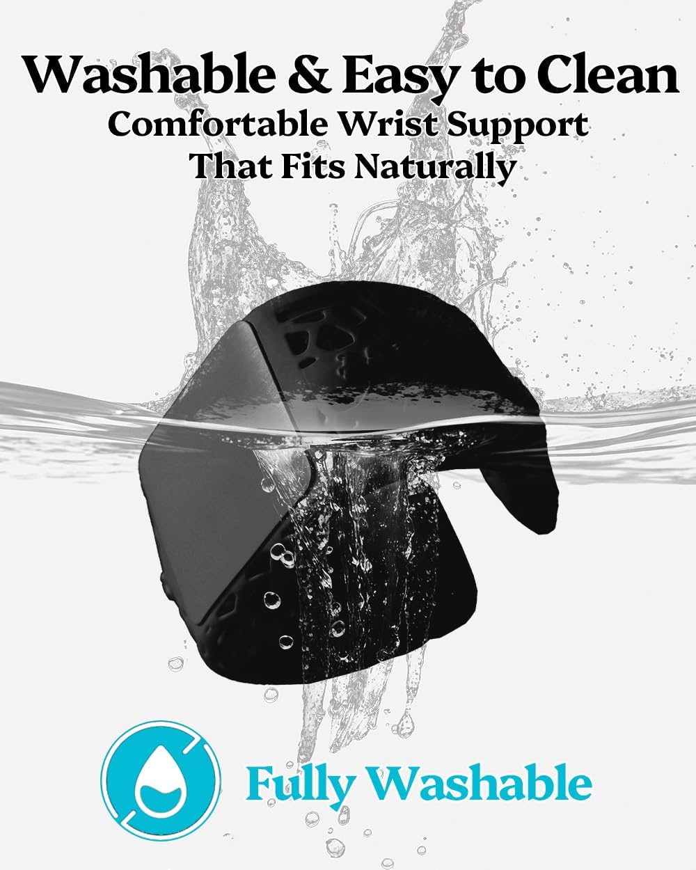 Mouse Wrist Rest Support, Wearable Wrist Cushion with Ergonomic Ring Design, 3D Printed Honeycomb Palm Rest, Breathable & Washable Resin Wrist Support for Gaming, Office, Laptop & Computer Work