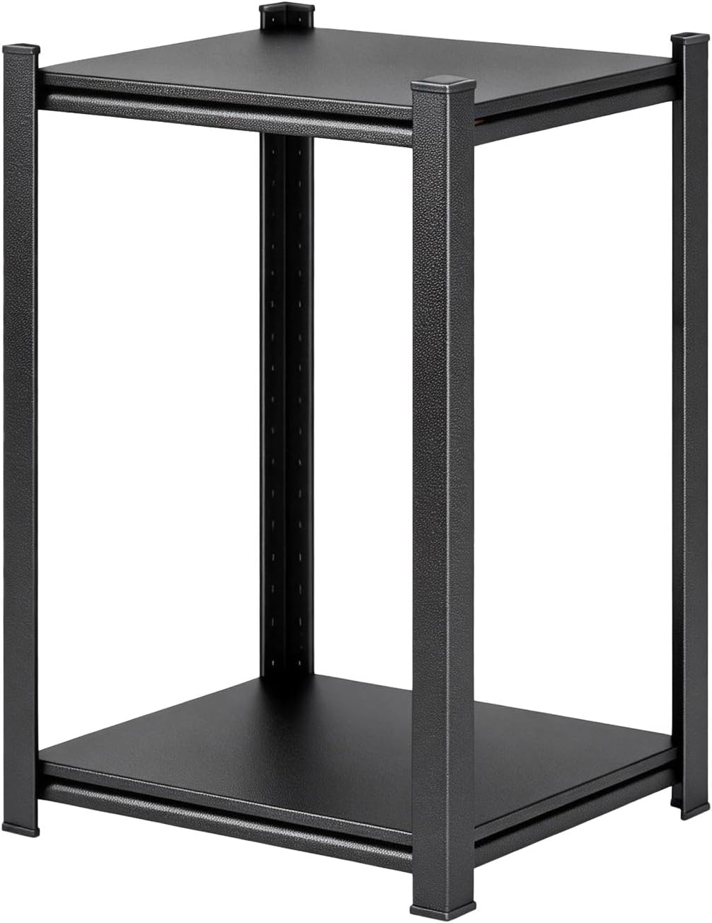 Printer Stand, Metal Shelving Adjustable Storage Shelves, printer table Office Organizer Book shelf corn shelf Industrial Shelving for office organization, black Nightstand (13.8"W×11.8"D×22"H)