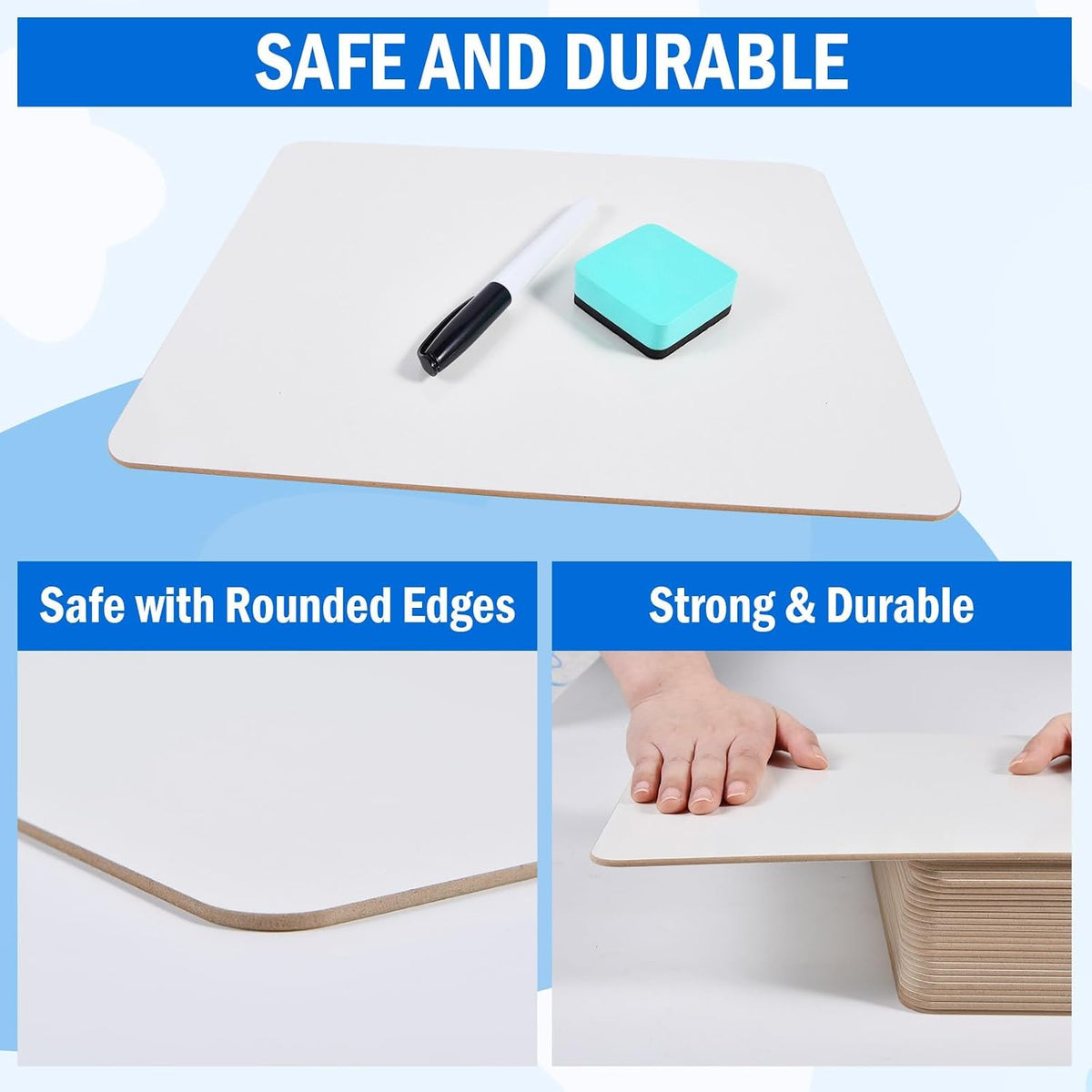 Small Dry Erase Boards Classroom Pack 12 x 9 Inch 12 Pack Whiteboard
