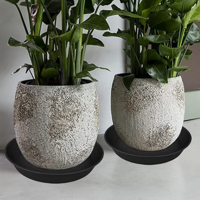 3 Pack of 25 26 inch Plant Saucer, 4.2" Depth, Large Deep Heavy Duty Plastic
