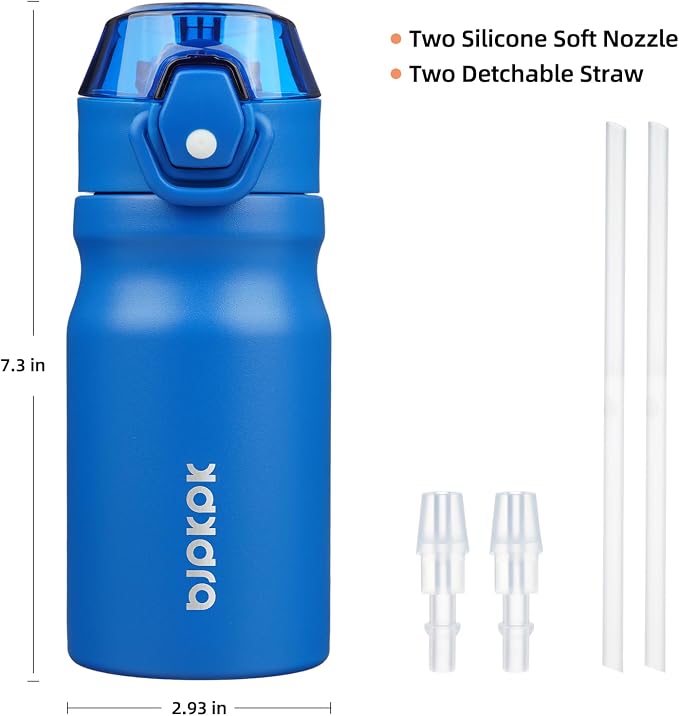 BJPKPK 14 oz Insulated Water Bottle, Stainless Steel Flask | Leak Proof Locking