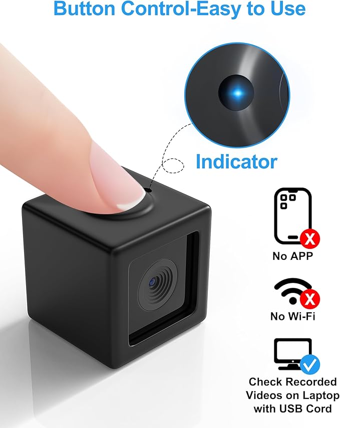 Cat Camera Collar, 1080P Video Recording Cameras for Pets,XS-Size,No App,No Wi-Fi, Cordless Cat & Dog Collar Camera,POV Cam(No Micro-SD Card Included)