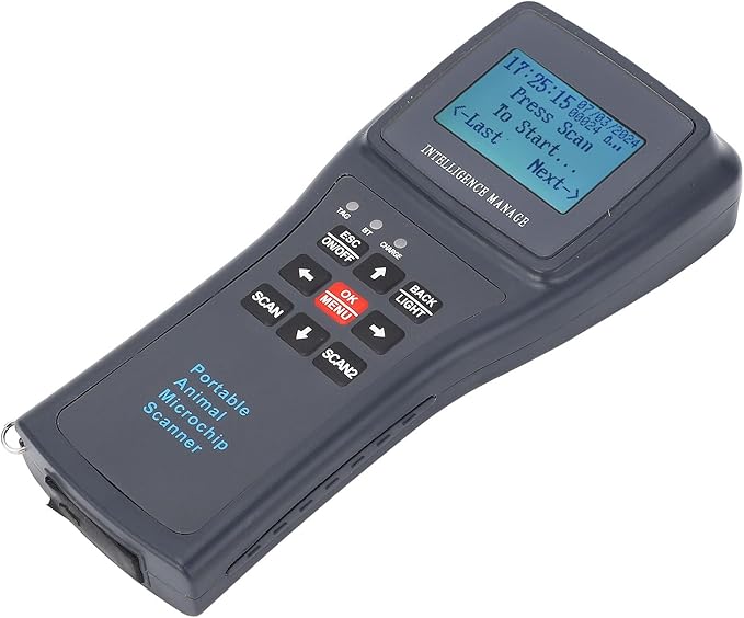 FILFEEL Handheld Pet Microchip Scanner Low Frequency Reader with for Animal Ear Tag and High Accuracy Microchip Identification (#1)
