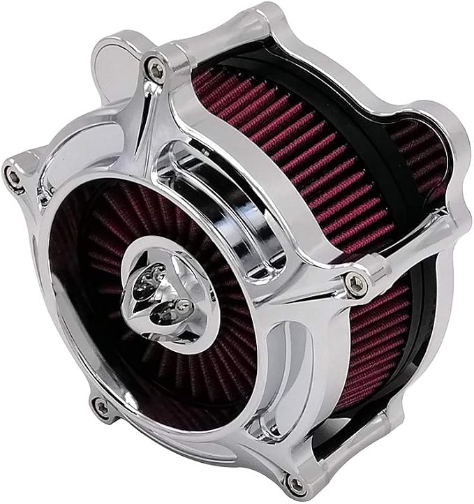 Harley Air Cleaner Turbine Intake Chrome Filter Kit Cnc Cut