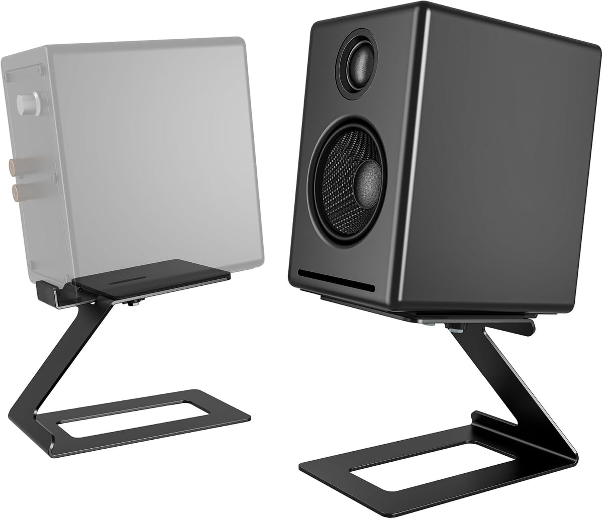PEGZONE Desktop Speaker Stands, Adjustable Depth 5.5″–7.5″, 1 Pair