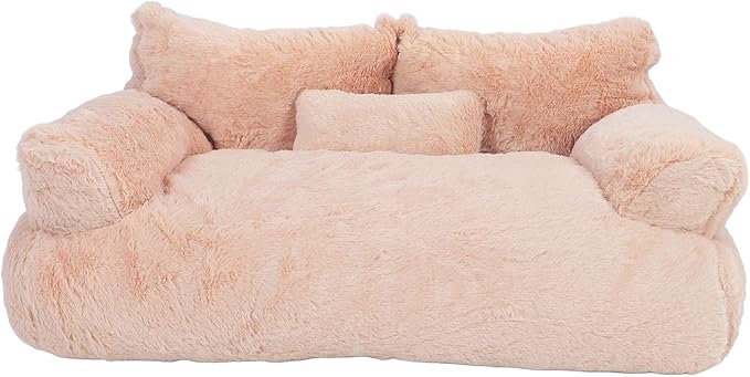 Pet Sofa Bed, Cat and Dog Couch Bed with Removable Washable Cover, Soft Plush Warm Pet Furniture with Anti Skid Bottom for Indoor Cats and Small Dogs (XXL)