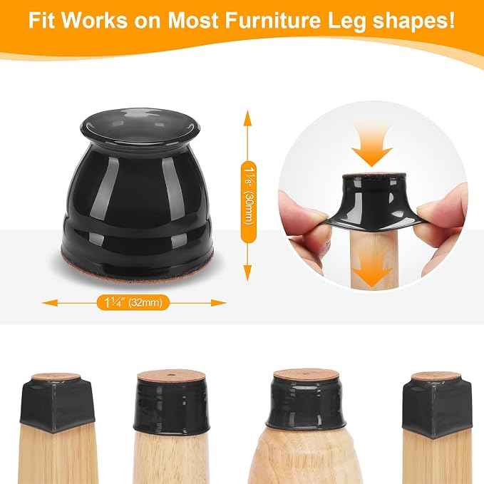CHUNZEXI 36 Pack Chair Leg Floor Protectors