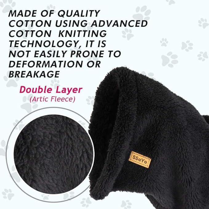 Dog Ear Muffs Noise Protection - Soft Calming Hood for Anxiety Relief, Fireworks, Thunder, Grooming & Vet Visits - Elastic Band & Comfortable Neck Warmer for Travel (Black, Medium)