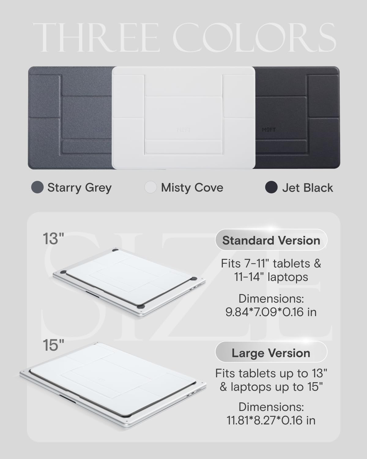 MOFT Invisible Laptop Stand, Stick-Free Tablet&Laptop Riser for Mobile Work