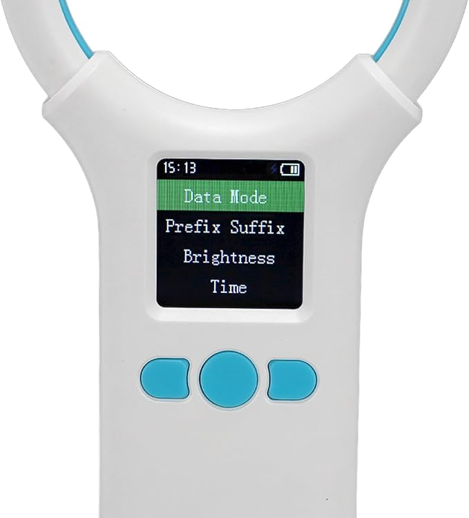 Diyeeni Pet Microchip Scanner, Rechargeable Dog Microchip Reader Support EMID FDX B (ISO 11784/11785) 134.2kHz/125kHz 15/10 Digits, 500 Data Storage, 1.44 inch TFT LCD Screen