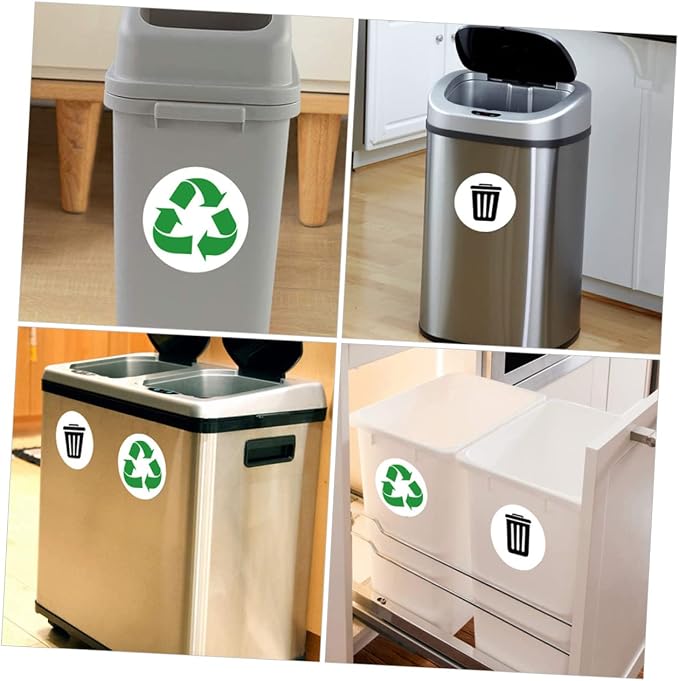 Waste Sorting Labels for Garbage Bin PVC Sticker Decals for Kitchen Recycling