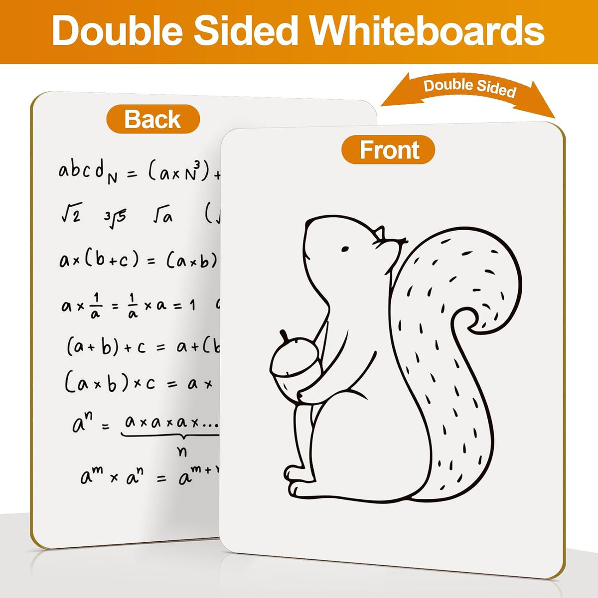 32 Pack 9"X12" Small White Boards for Students,Portable Mini Dry Erase Board,Personal Whiteboard for Classroom with Eraser,Ease to Clean Double Sided Lapboards