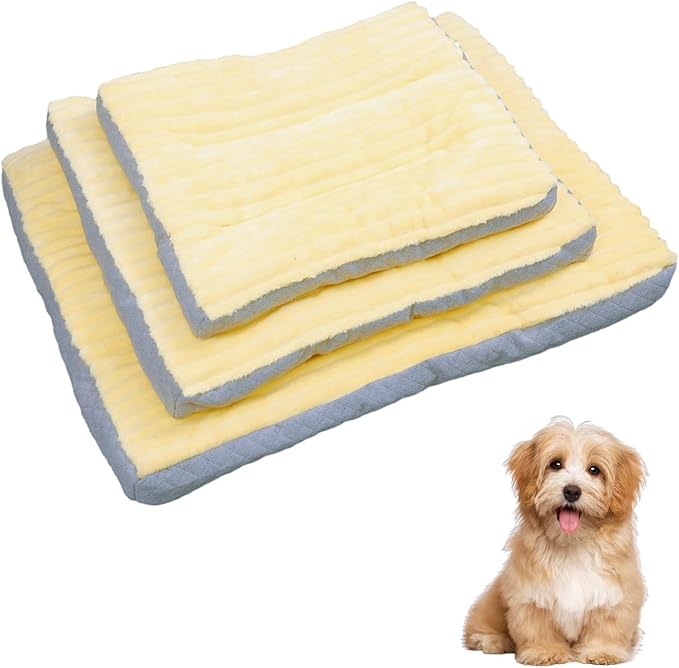 Dog Bed,pet Beds & Furniture,Machine-Washable Cushion for Dogs and Cats,Suitable for Dogs, Floor Furniture Use Yellow S