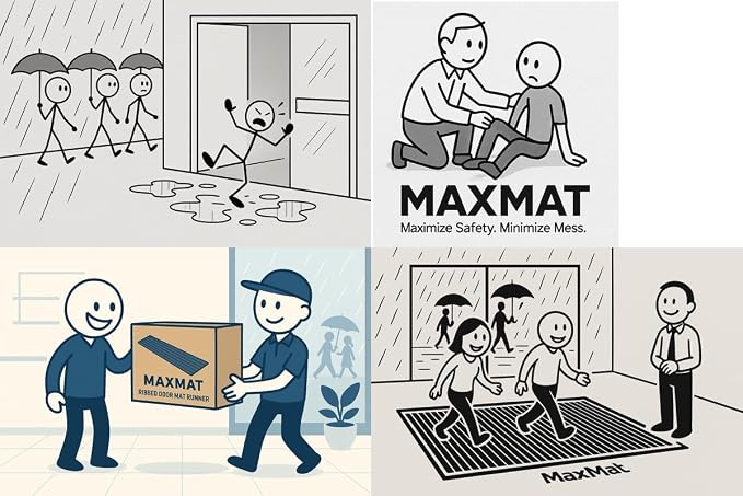 MaxMat® Oversized Rubber Door Mat