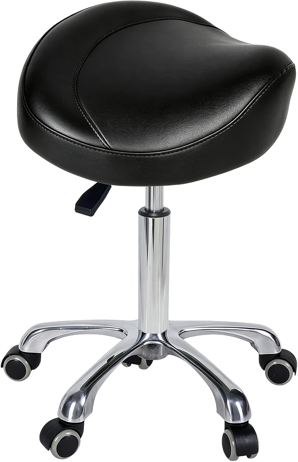Ergonomic Saddle Chair,Heavy-Duty Rolling Stool with Wheels