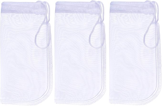 ALEGI Media Filter Bag Aquarium Extra Fine, Reusable 180 Micron Drawstring Mesh