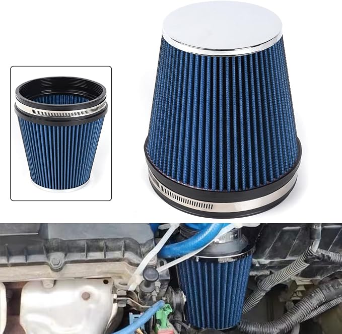MUGE RACING 6" 152 mm High Flow Inlet Air Filter, Air Intake Cone Filter