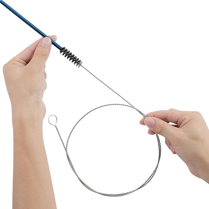 40 Inches Brush Cleaner for Cleaning Straw, Kegerator, Feeding Tube, Siphon Hose, Sunroof Drain, Refrigerator Drain, 4PCS (Black)